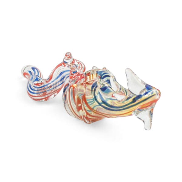 Glass dragon pipe left side.
