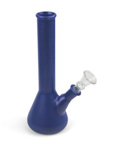 Blue glass beaker bong.