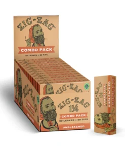 Zig-zag unbleached combo pack of papers and tips.