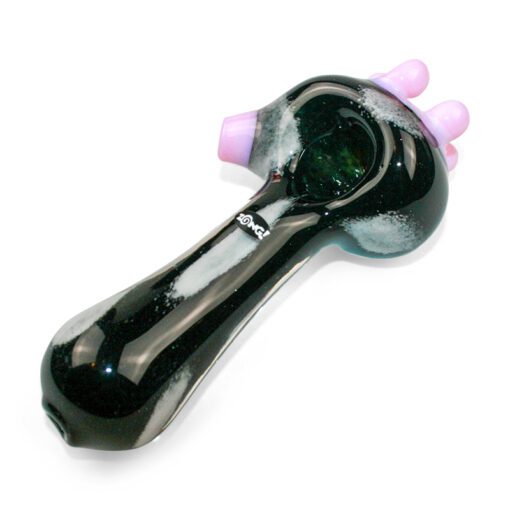 Zong JC Cow glass pipe angled view.