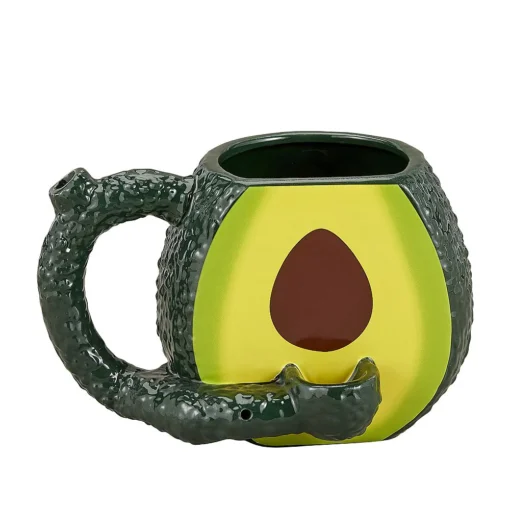 Avocado coffee mug to wake and bake.
