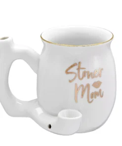 Stoner Mom roast and toast coffee mug to wake and bake.